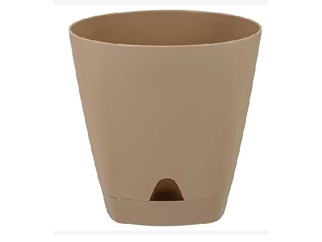 Горшок для цветов AMSTERDAM d110 с прикорневым поливом 0,65 л Молочный шоколад 6198/12